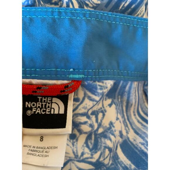 The North Face shorts size 8 women's blue botanical print - Picture 2 of 6